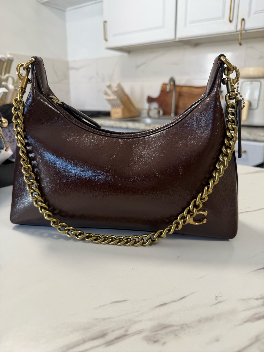Coach Juliet Shoulder Bag 25 in Glazed Maple (Style No. CAD75)